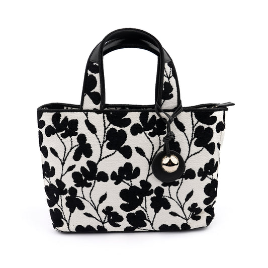 Geantă Furla Alissia tote din jaquard, cu banduliera lată