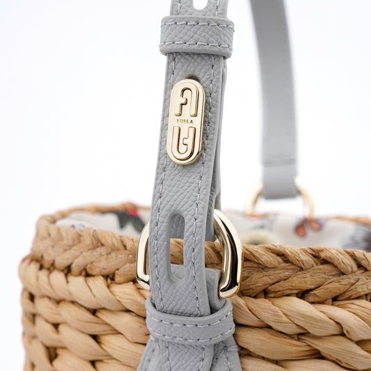 Geanta ratan Furla Danae bucket