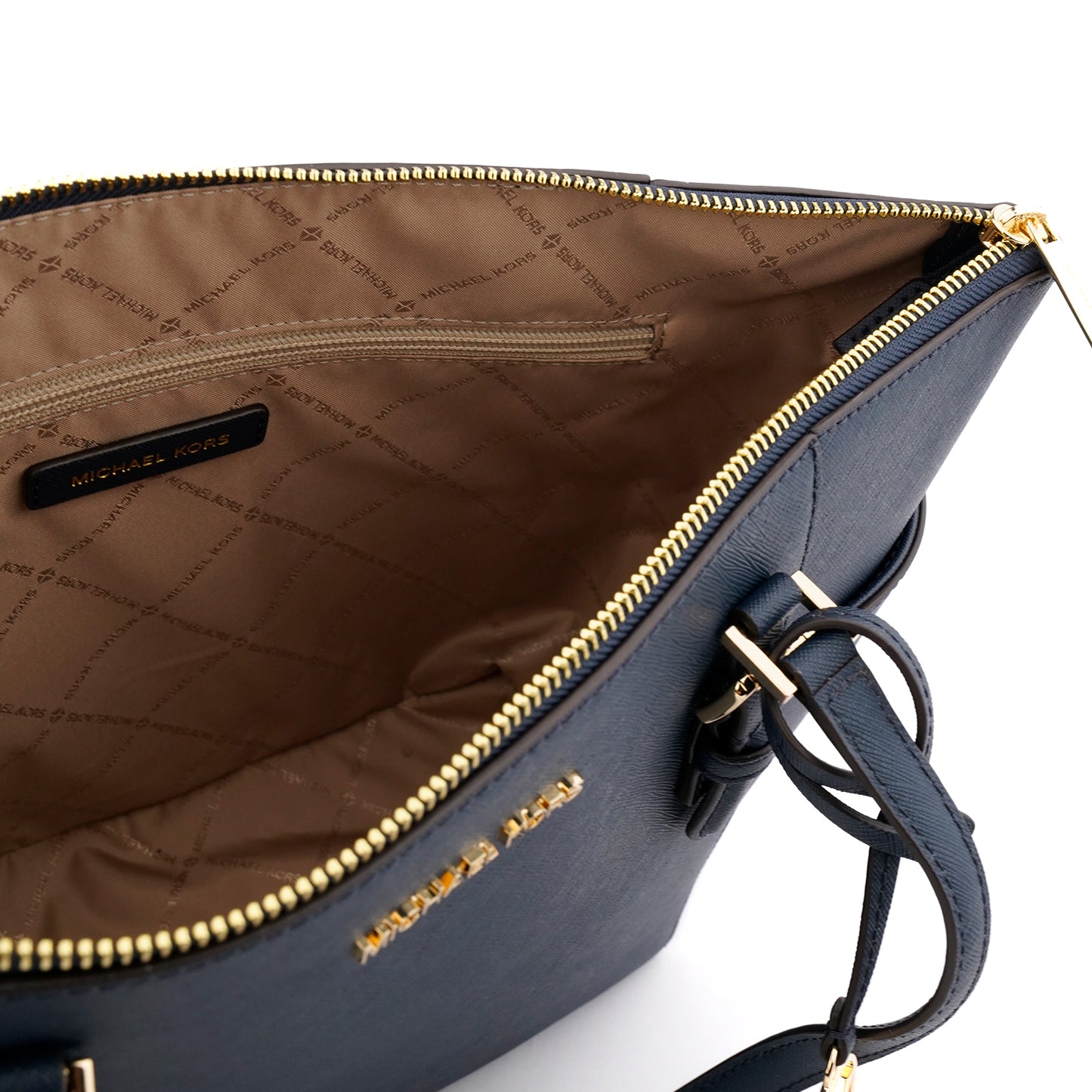 Geanta shopper Michael Kors Charlotte blue navy