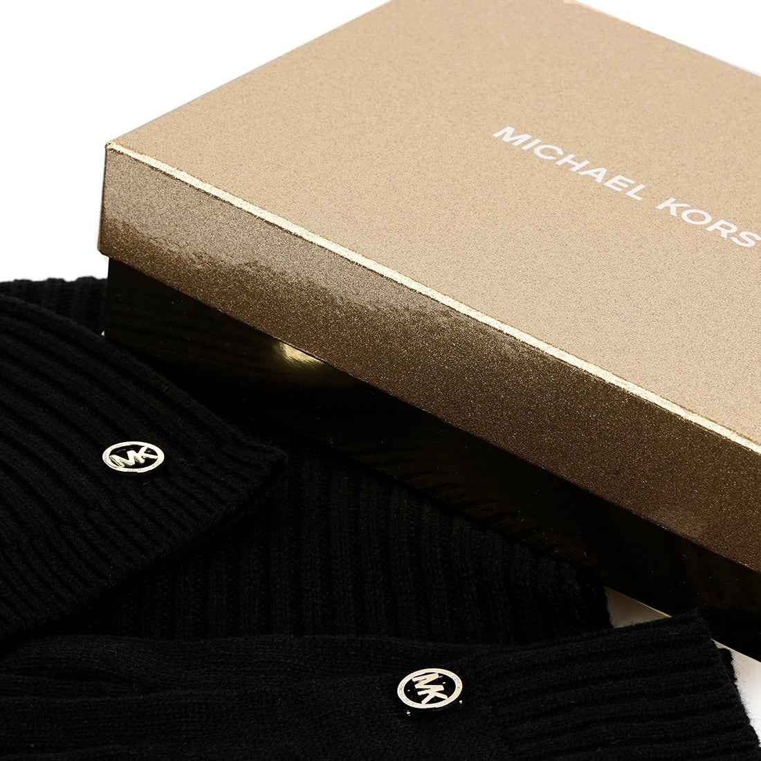 MK women set hat/scarf black