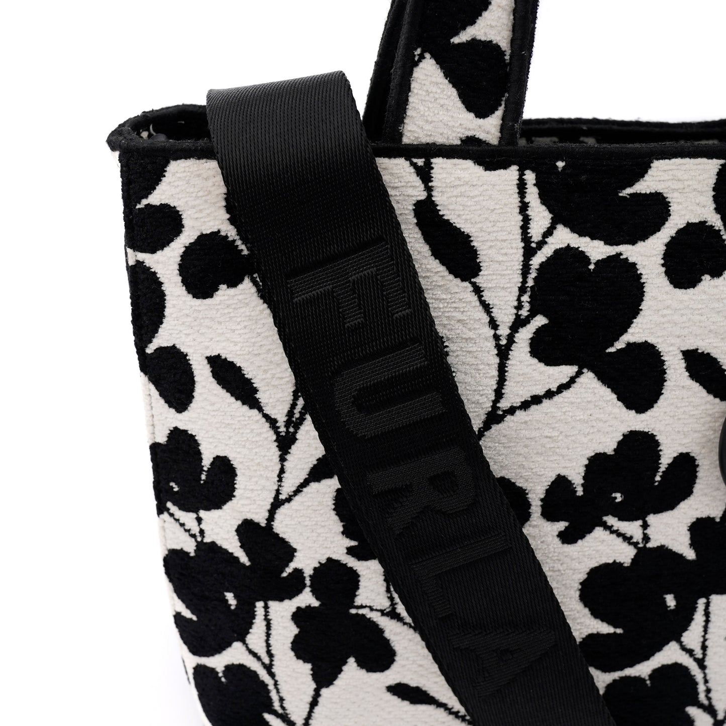 Geantă Furla Alissia tote din jaquard, cu banduliera lată