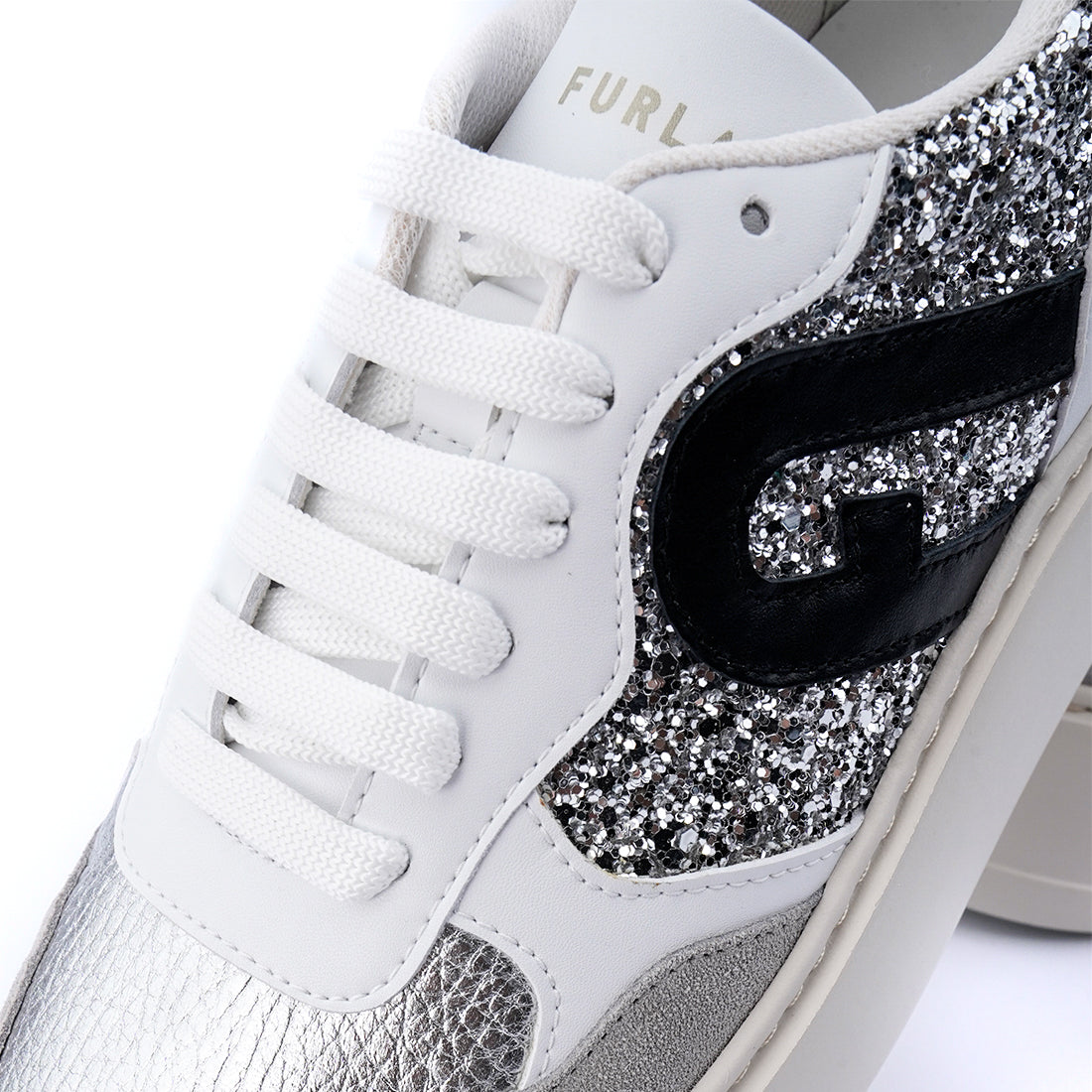 Furla Lace up Glitter Sneakers