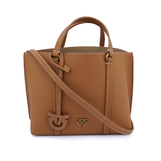 Geantă tote crossbody Pinko Carrie small brown