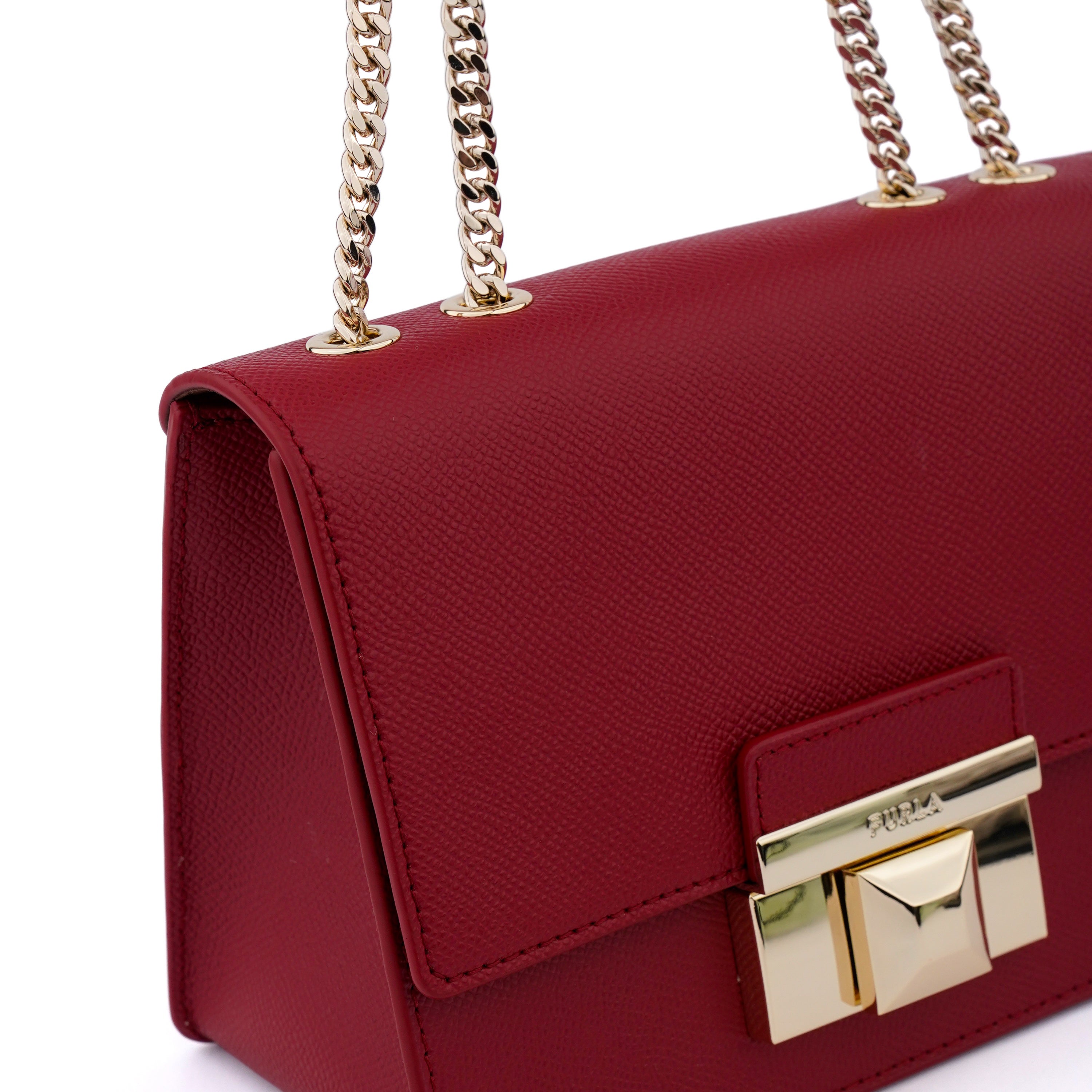 Geanta Furla Venere mini chain rosu