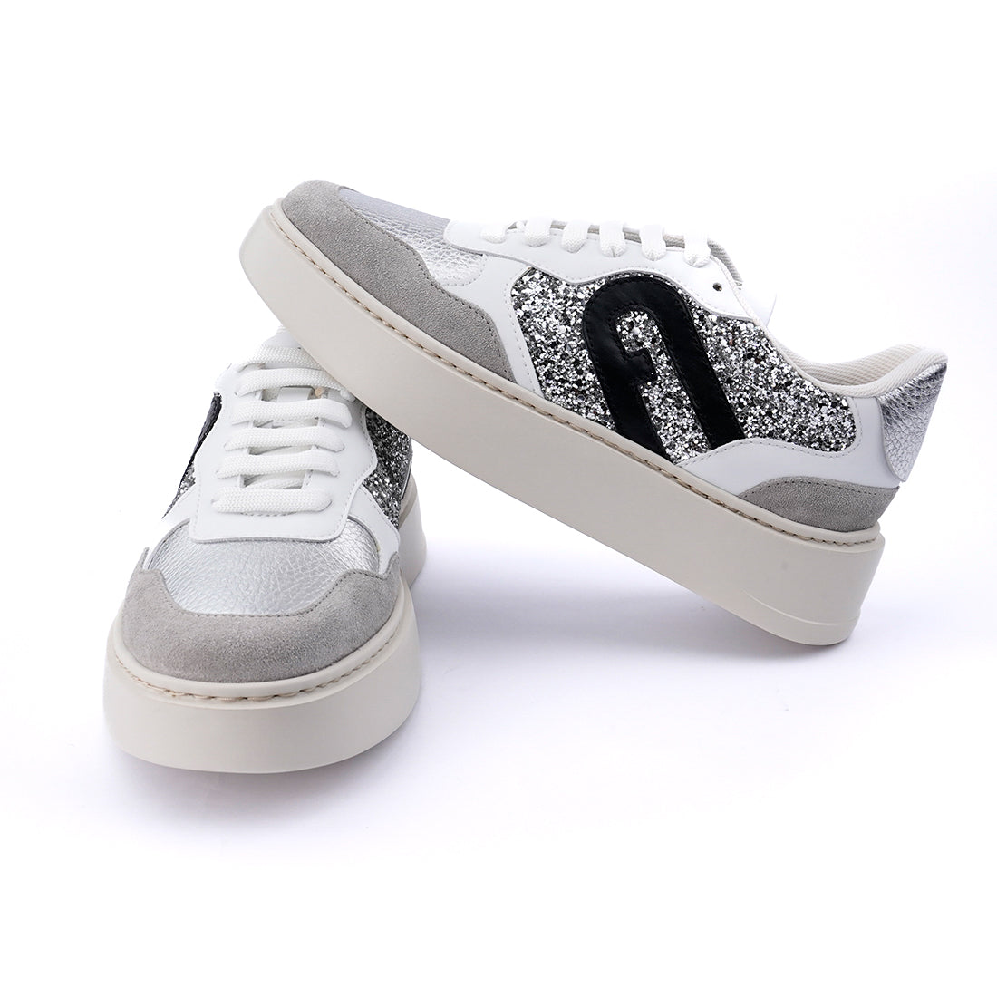 Furla Lace up Glitter Sneakers