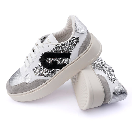 Furla Lace up Glitter Sneakers
