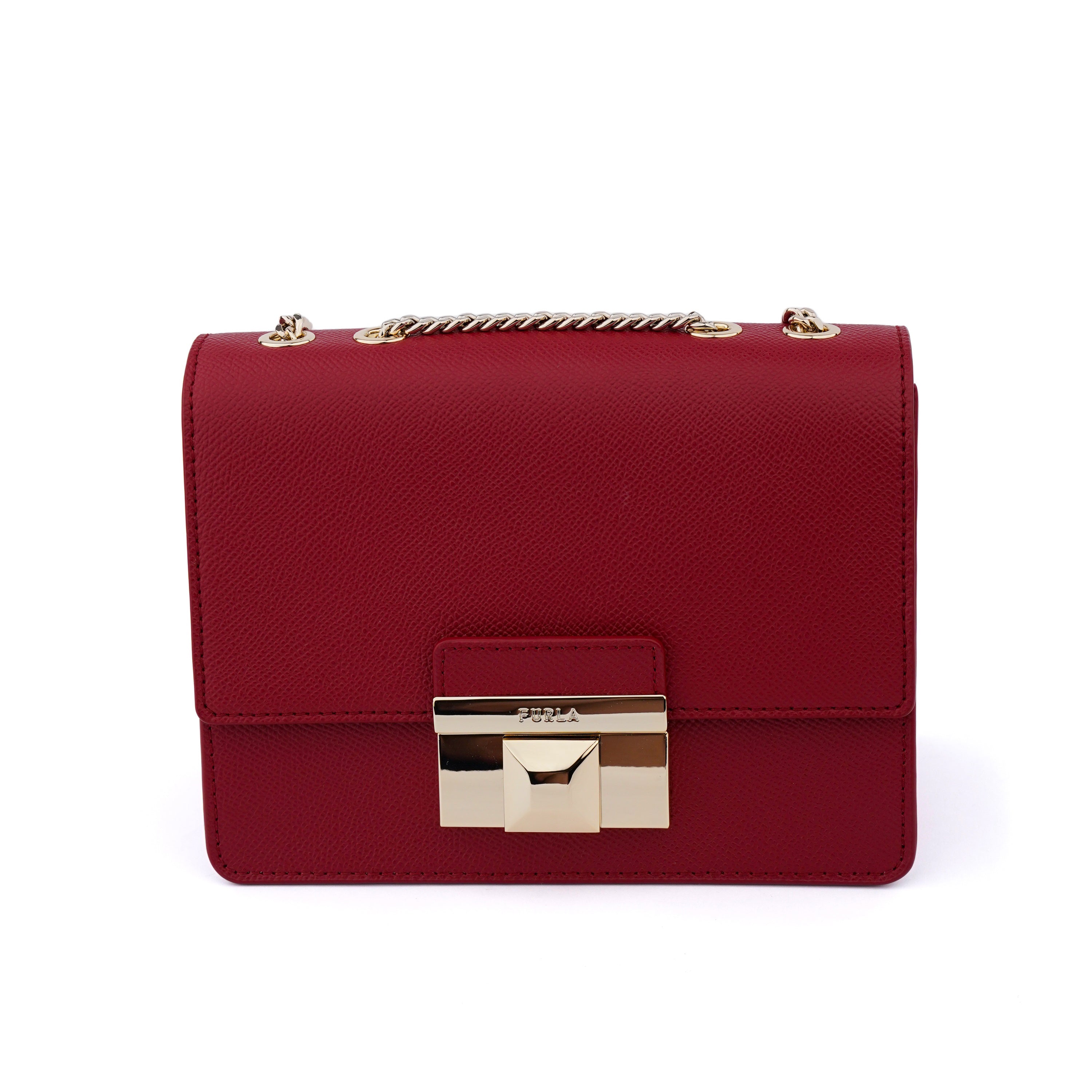 Geanta Furla Venere mini chain rosu