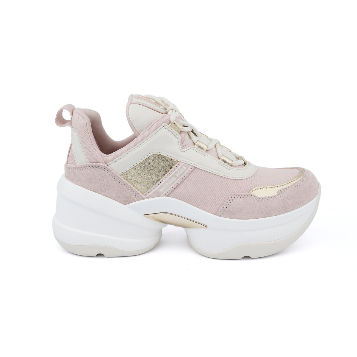 Pantofi sport Michael Kors Olympia cu platformă – Roz pudră