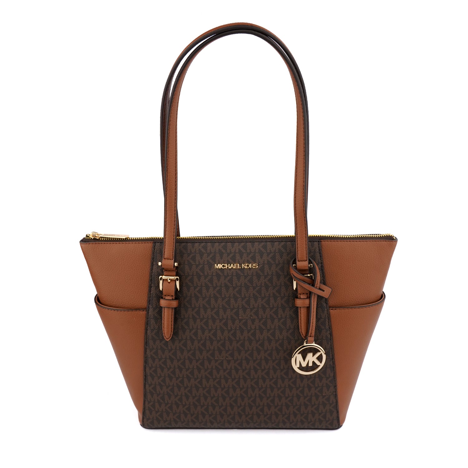 Geanta Michael Kors Charlotte logo brown
