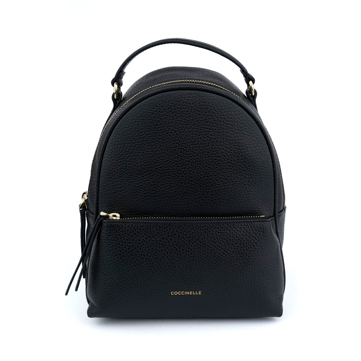 Rucsac  Coccinelle Alexis small din piele naturala - negru