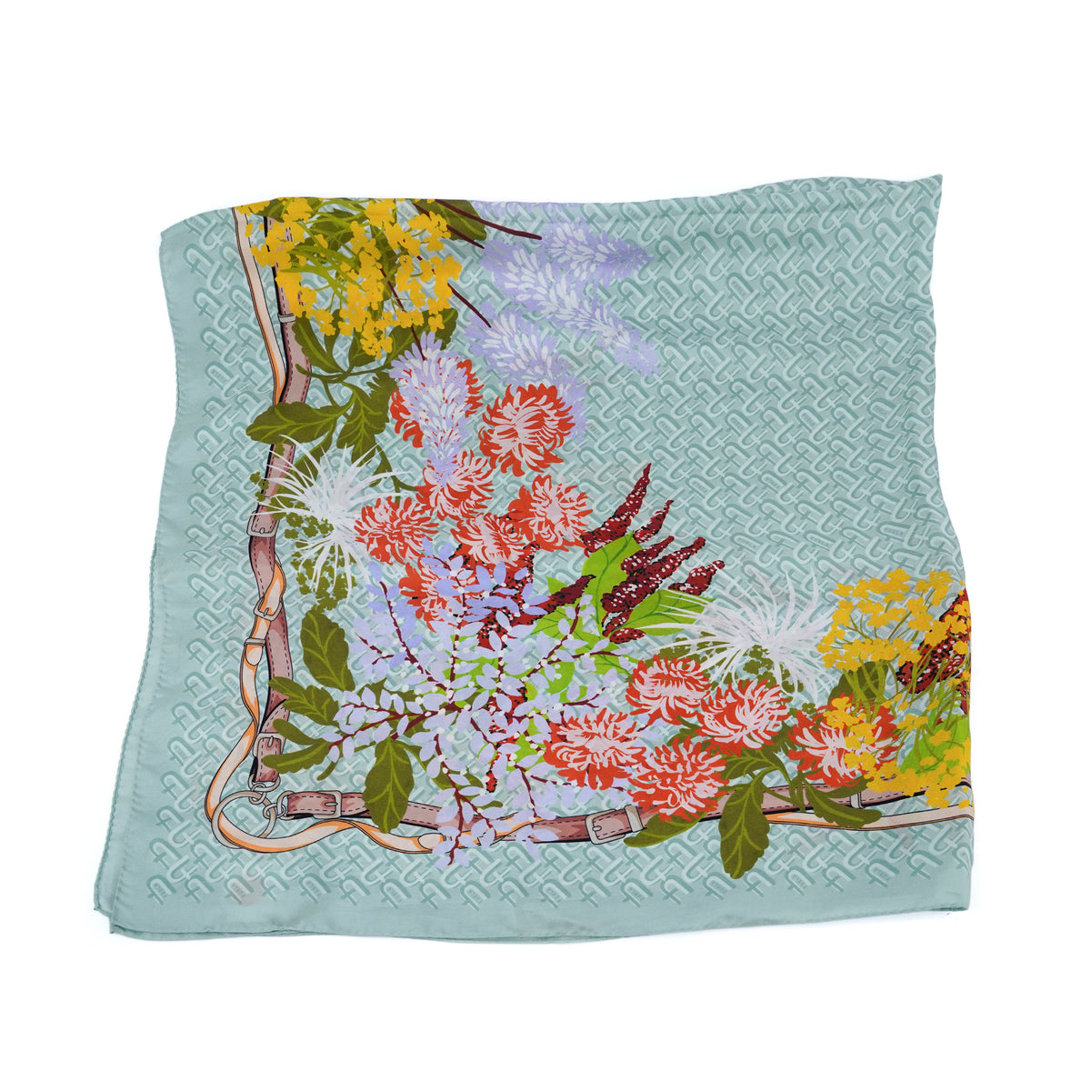 Eșarfă Furla din mătase naturală 90x90 cm – imprimeu multicolor