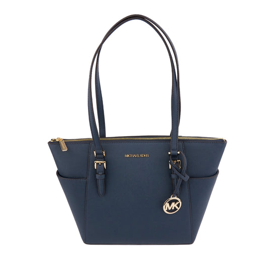 Geanta shopper Michael Kors Charlotte blue navy