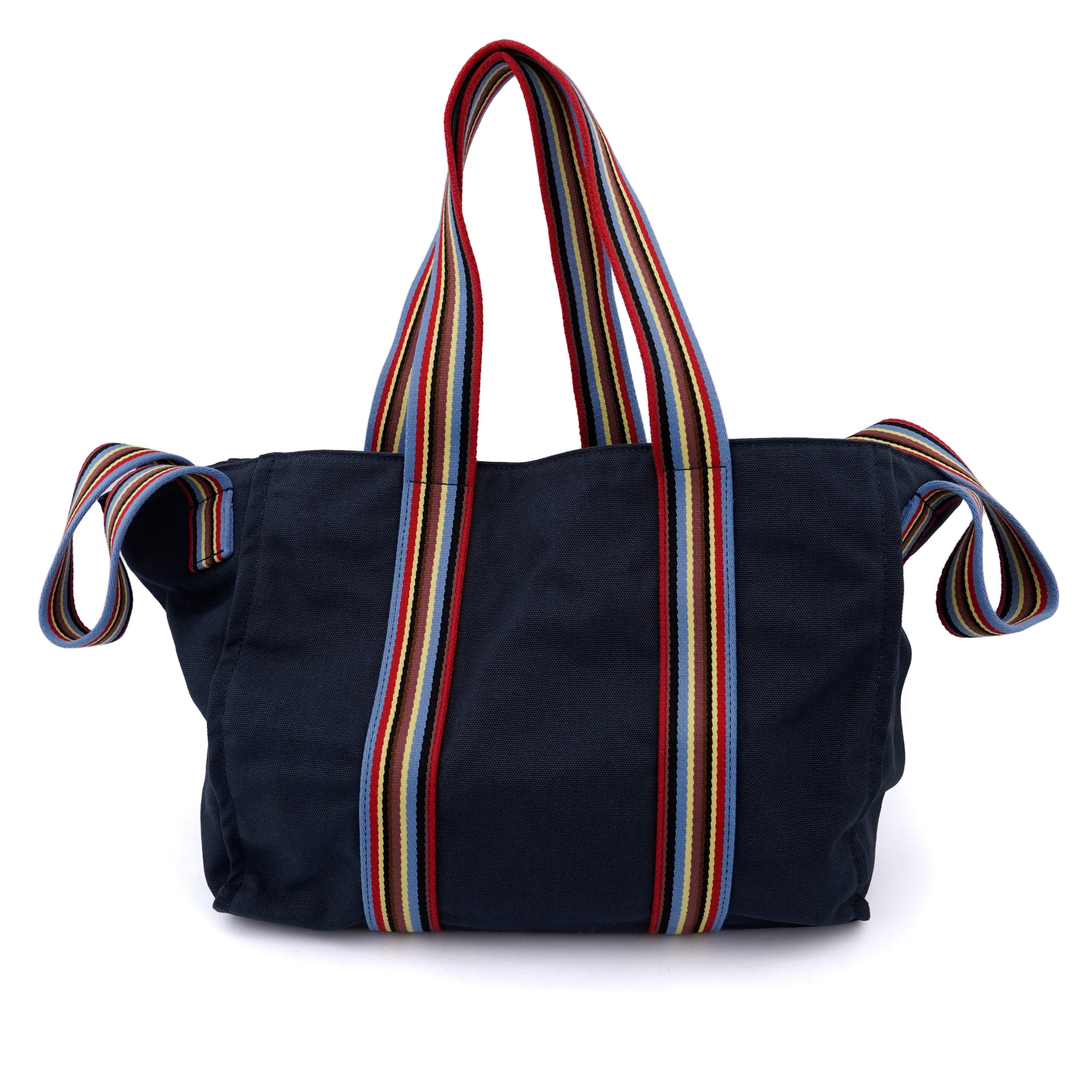 Geanta , Coccinelle shopper canvas Berry bleumarine