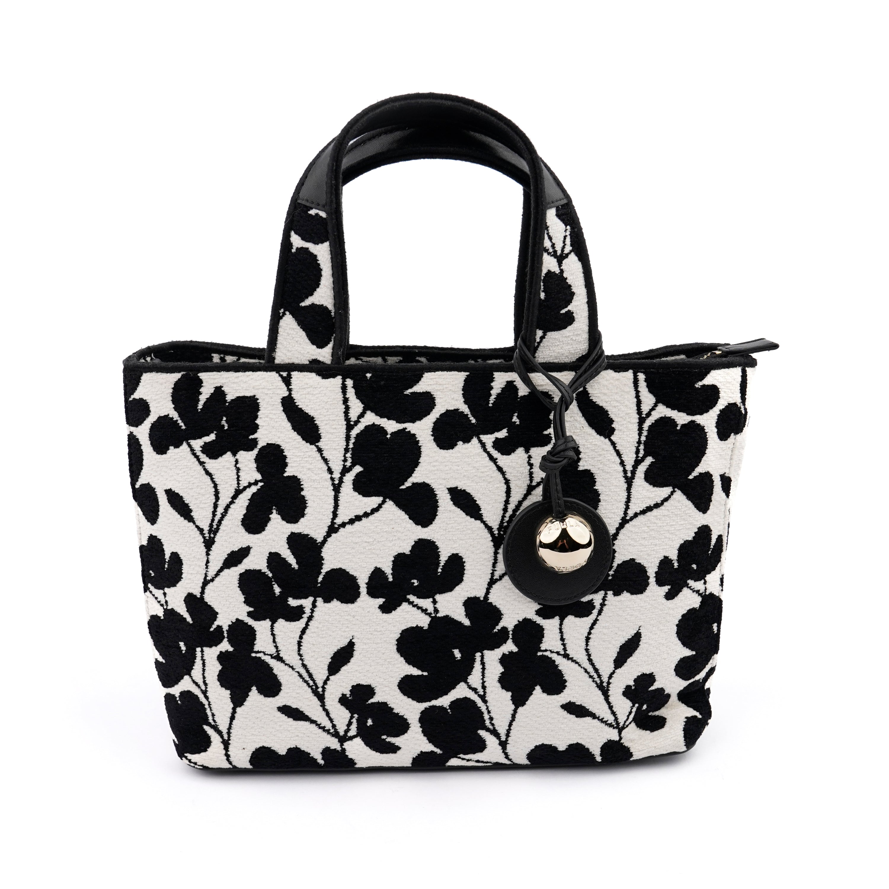 Geantă Furla Alissia tote din jaquard, cu banduliera lată