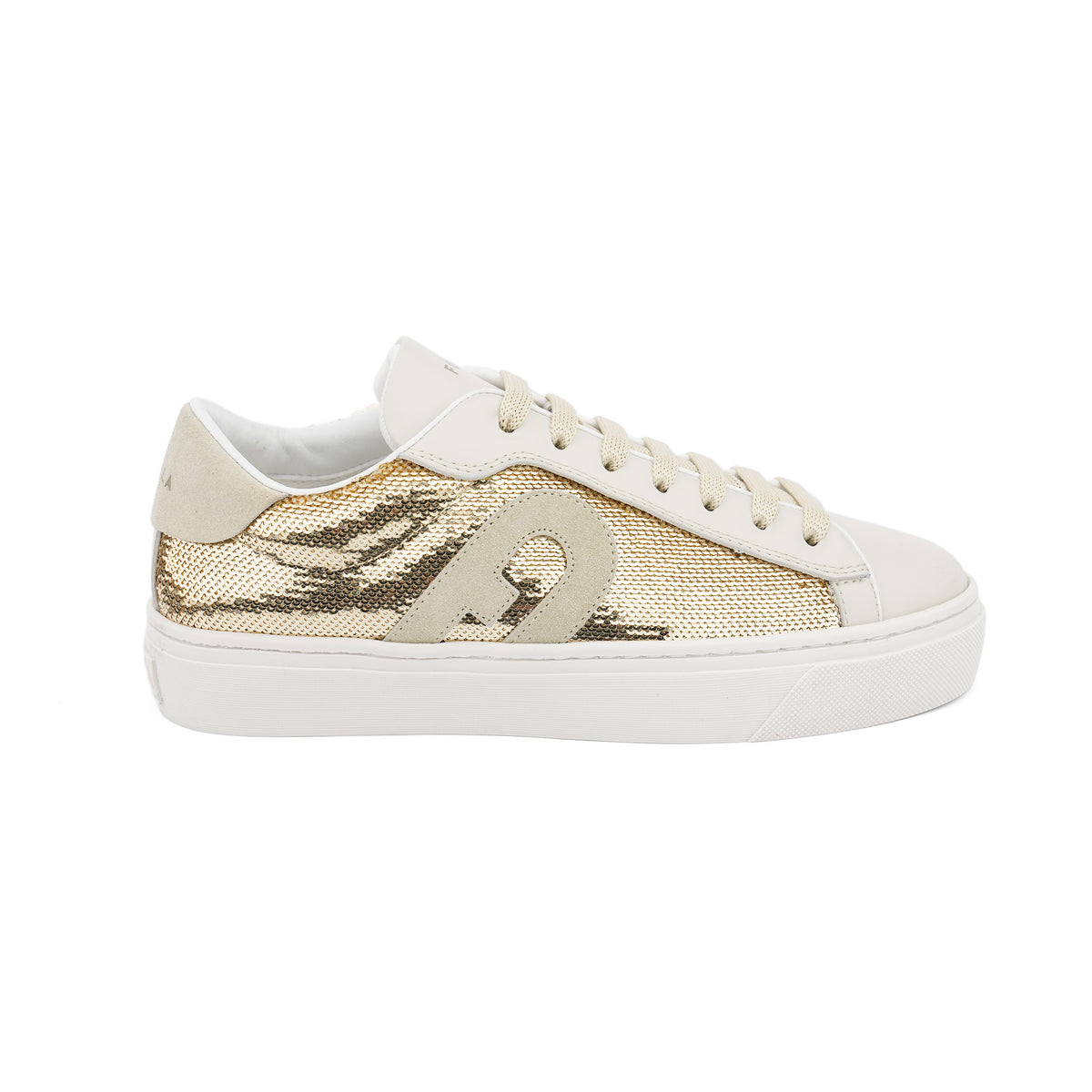 Sneakers Furla Enjoy Lace-Up din piele naturală – Marshmallow