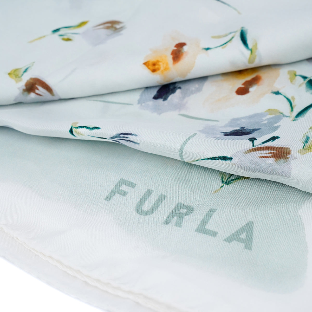 Eșarfă Furla din mătase naturală 90x90 cm – imprimeu floral