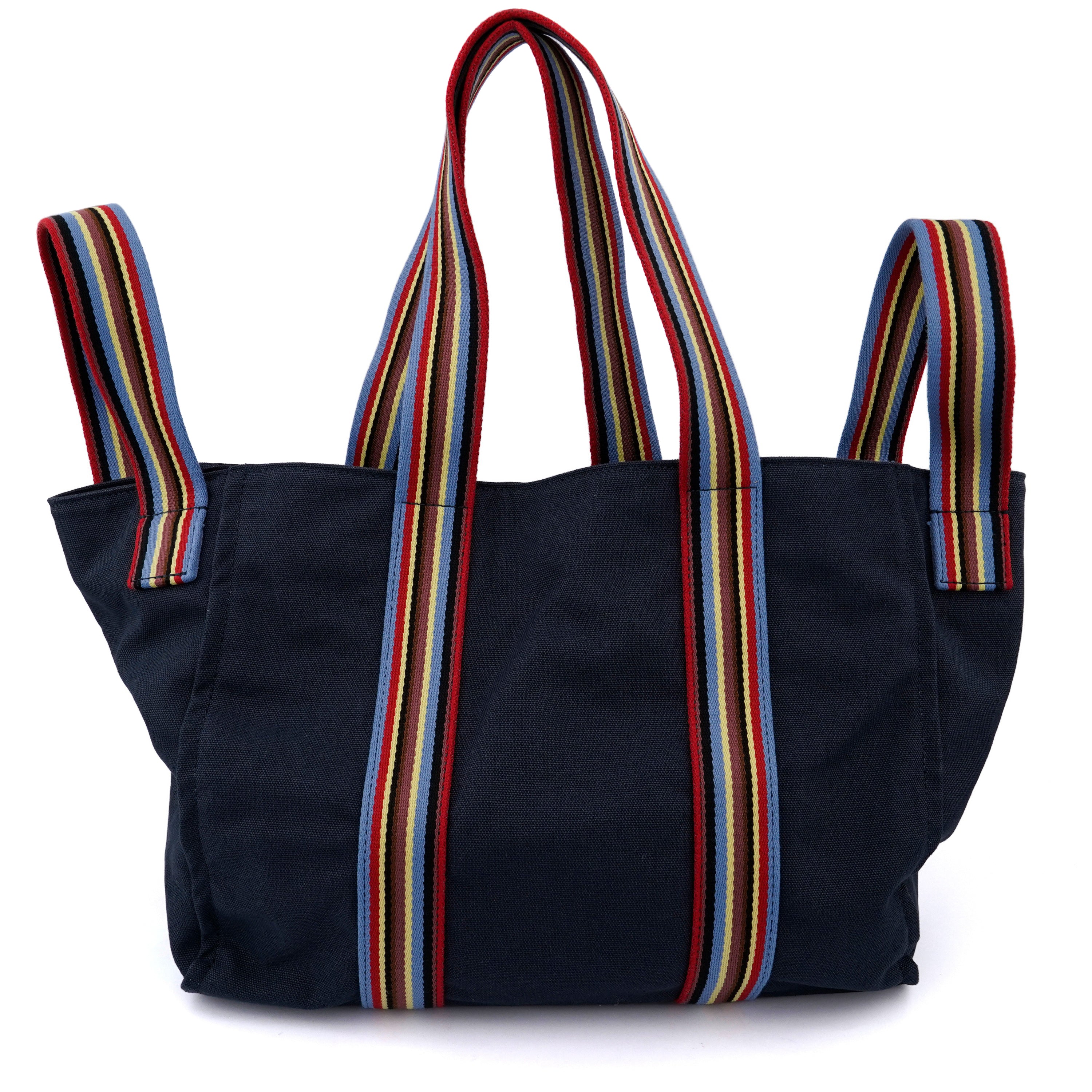 Geanta , Coccinelle shopper canvas Berry bleumarine