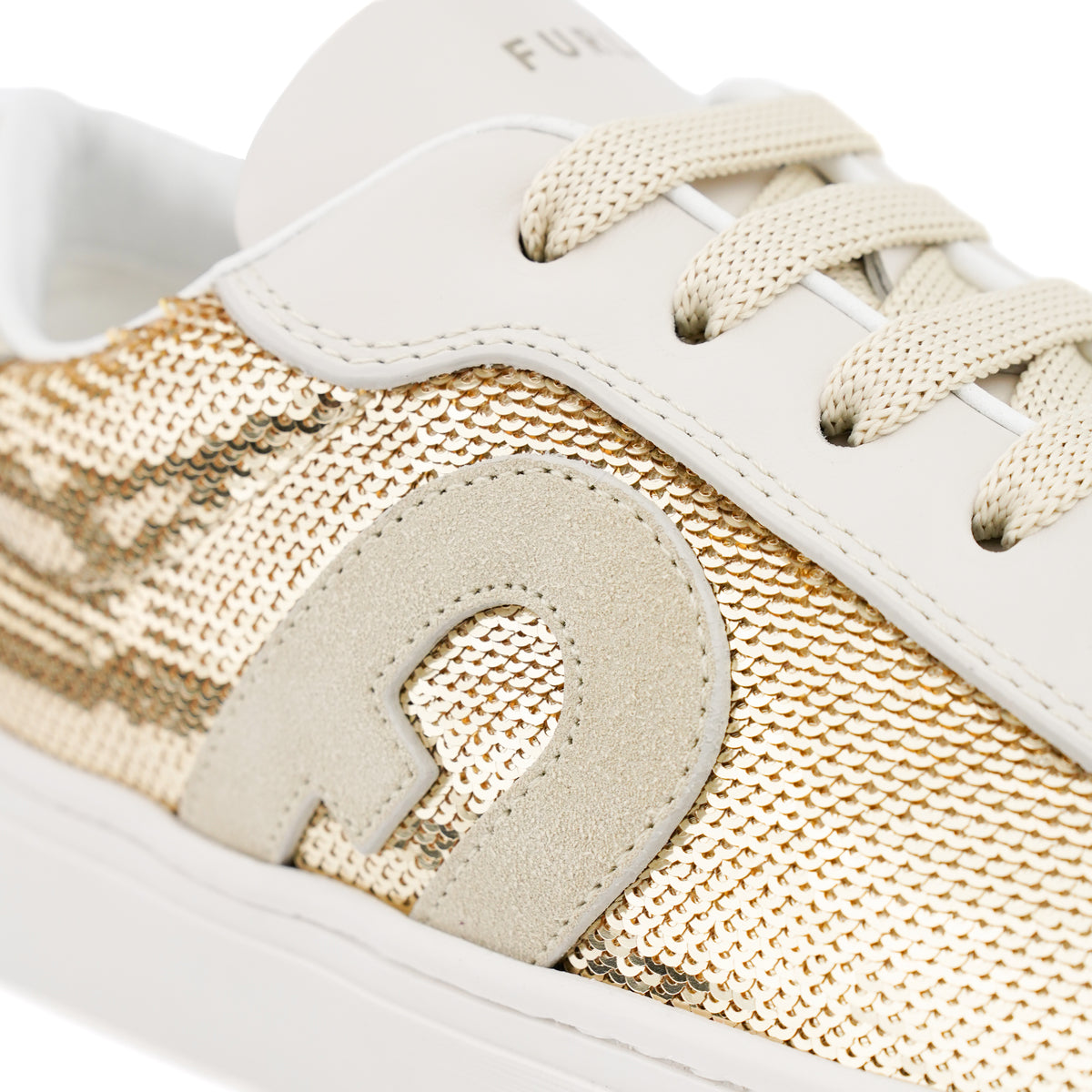 Sneakers Furla Enjoy Lace-Up din piele naturală – Marshmallow