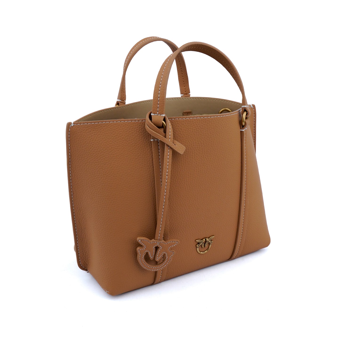 Geantă tote crossbody Pinko Carrie small brown