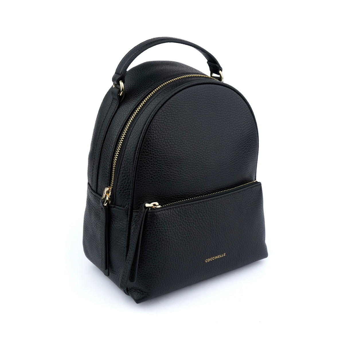 Rucsac  Coccinelle Alexis small din piele naturala - negru