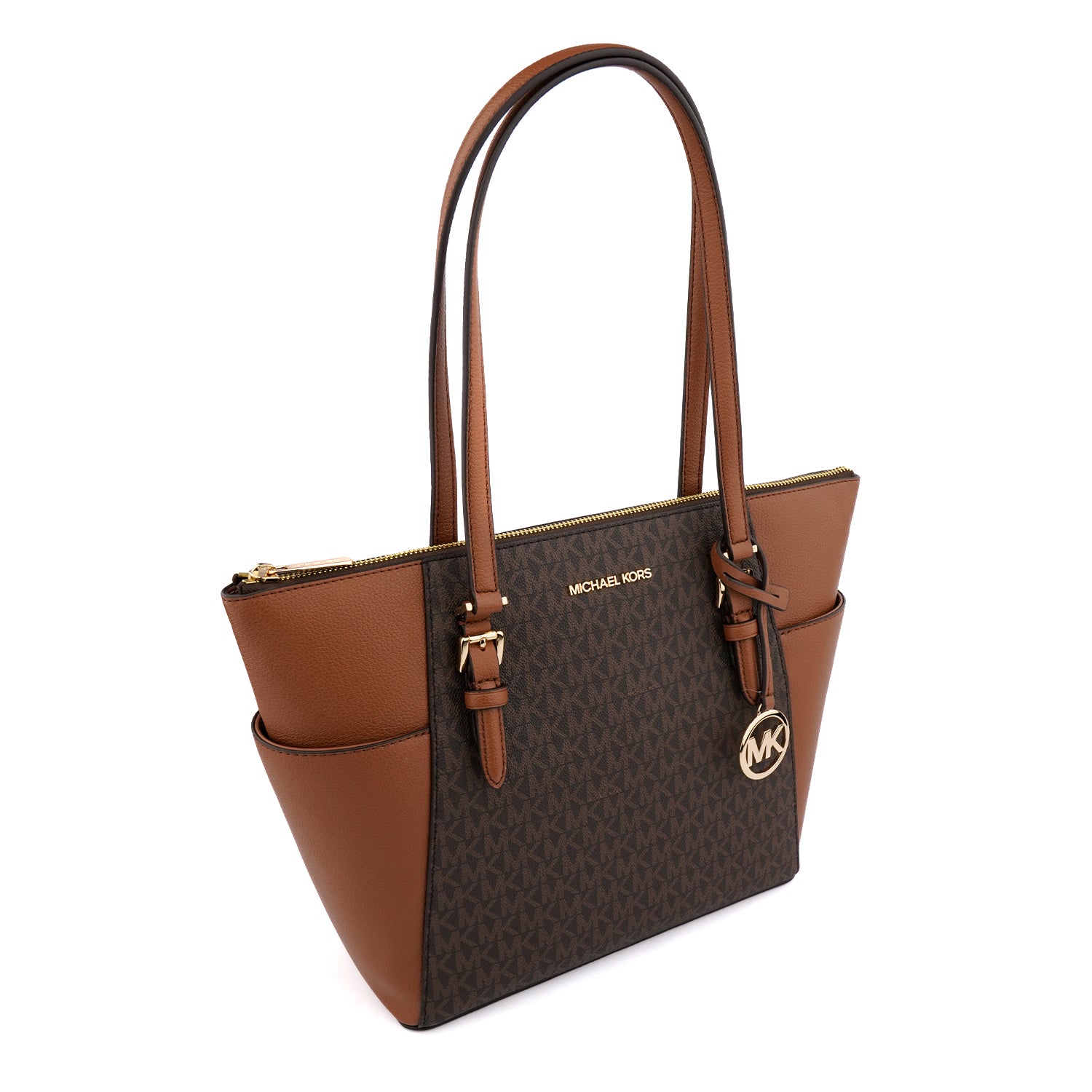Geanta Michael Kors Charlotte logo brown