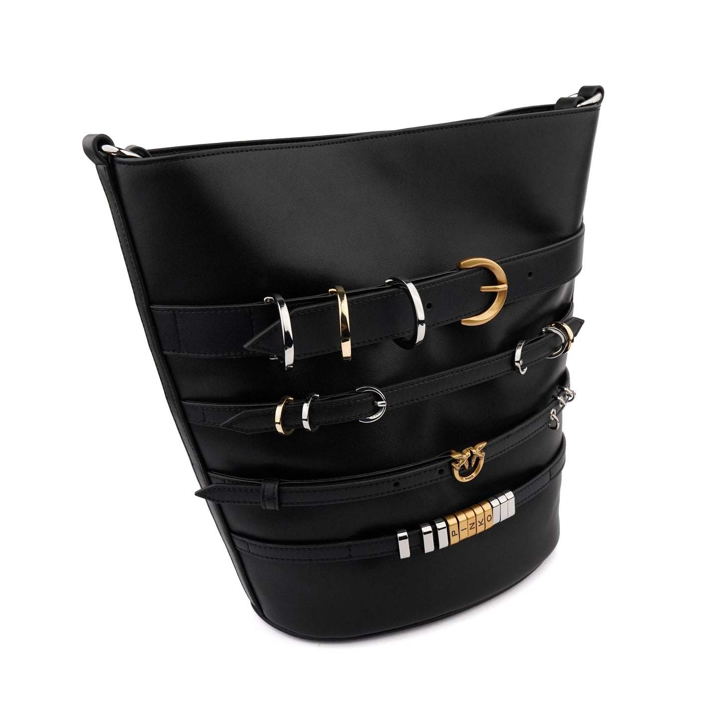 Geantă  Pinko Belts large strapped bucket
