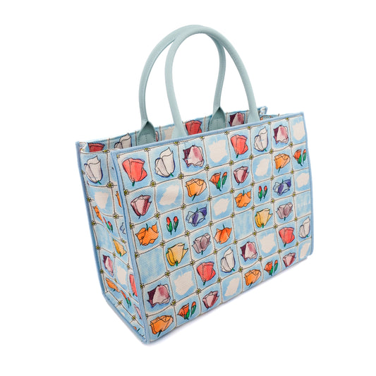 Geantă Furla Opportunity large tote jaquard