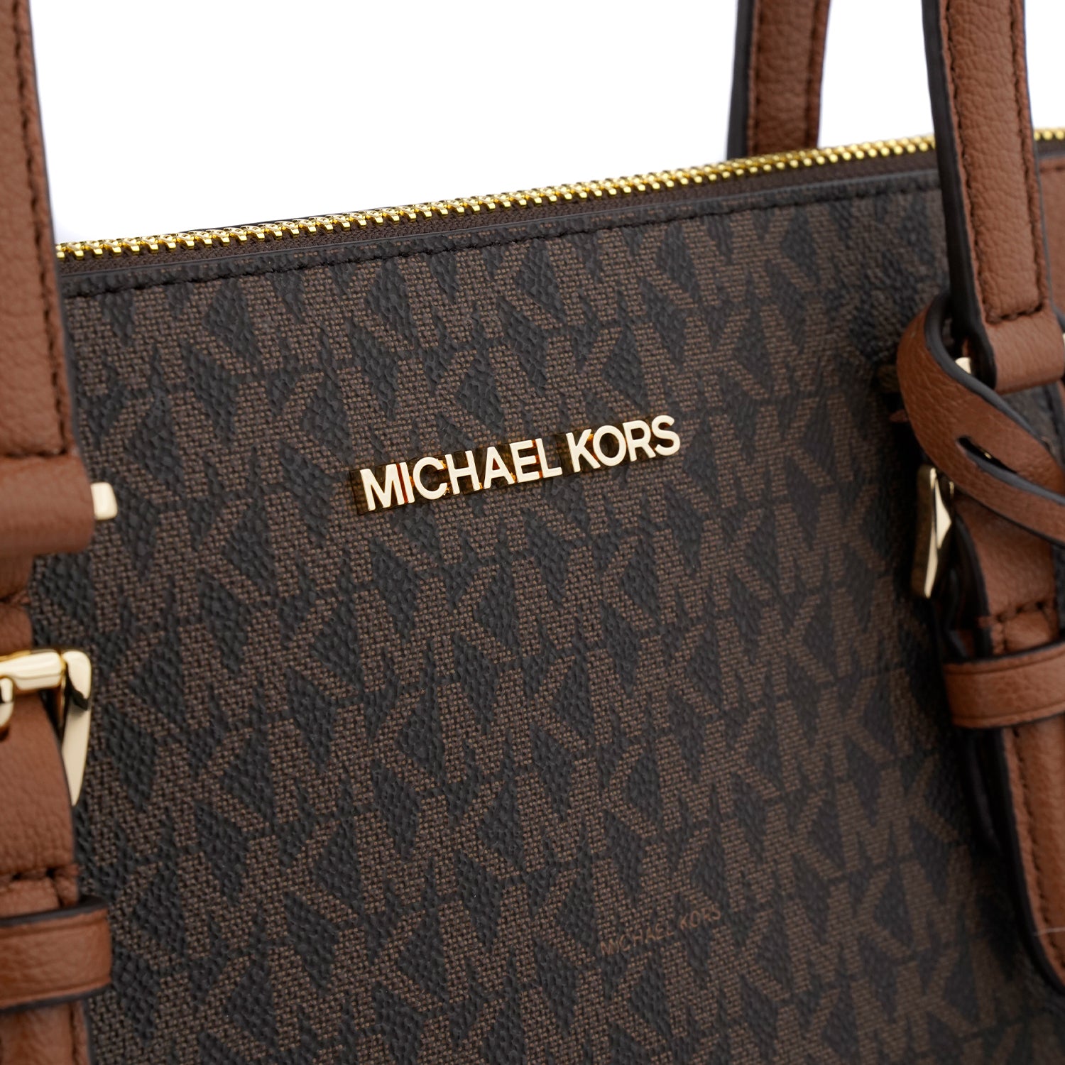 Geanta Michael Kors Charlotte logo brown