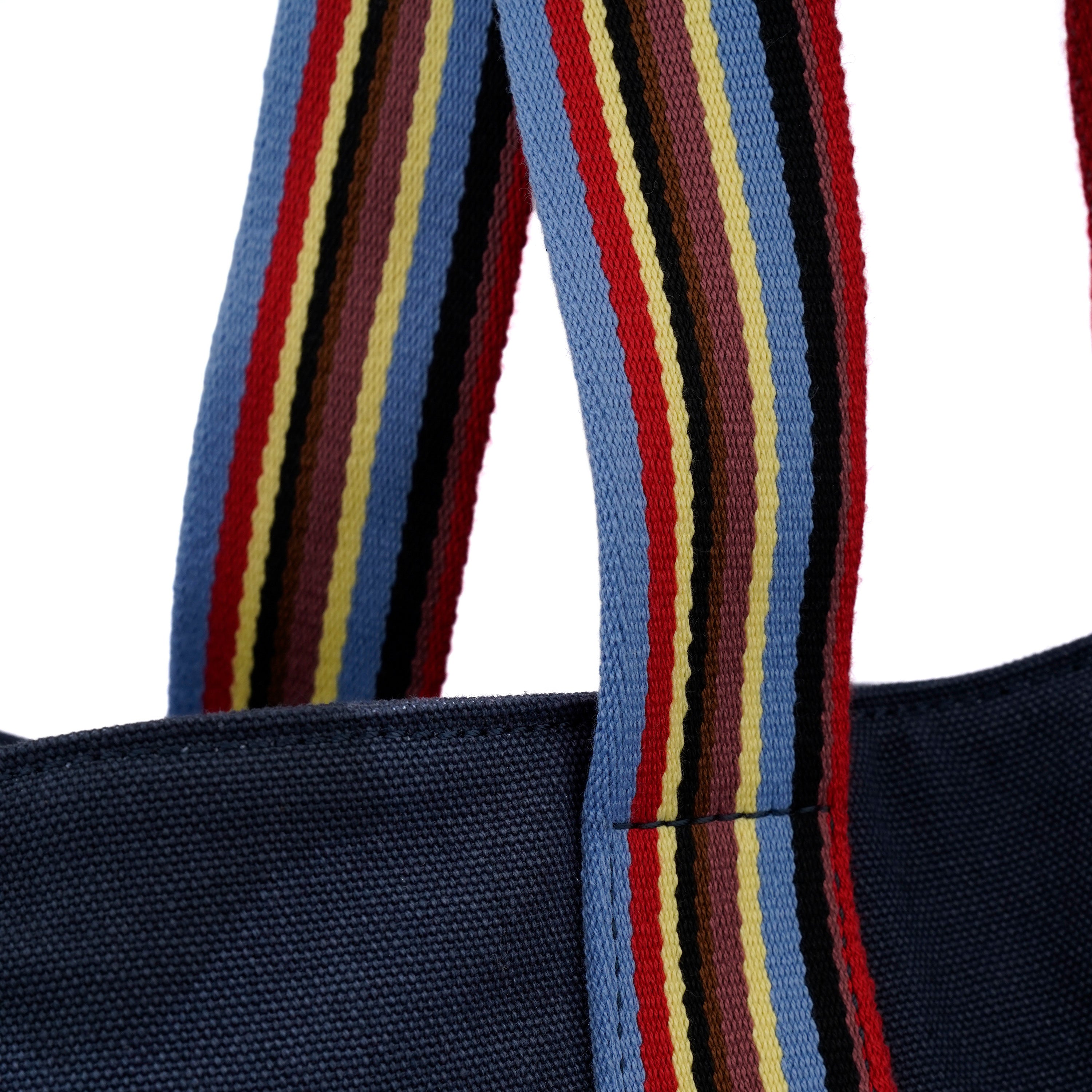 Geanta , Coccinelle shopper canvas Berry bleumarine