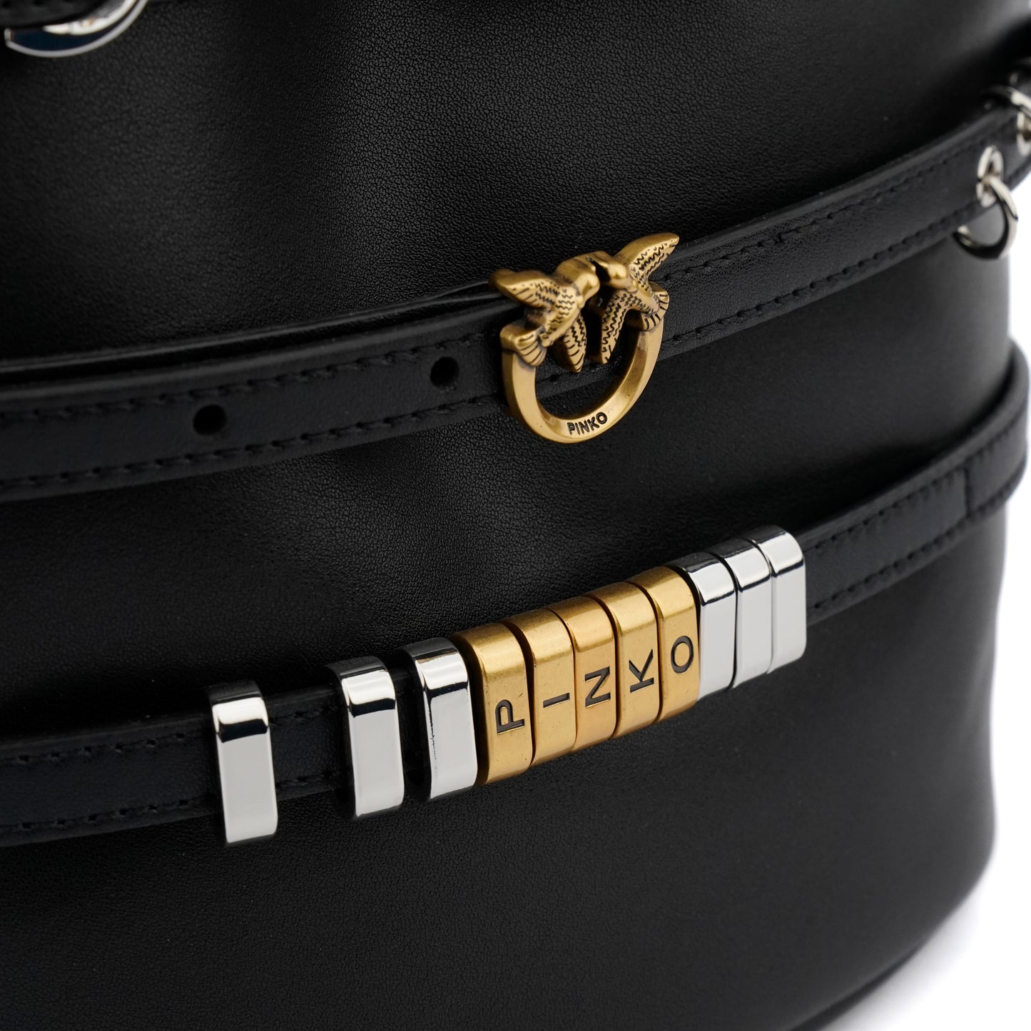 Geantă  Pinko Belts large strapped bucket
