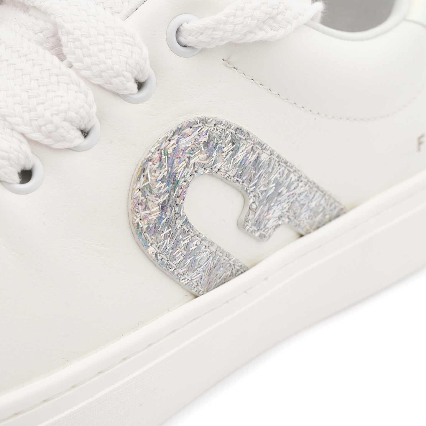 Adidasi din piele Furla Lace-up all white