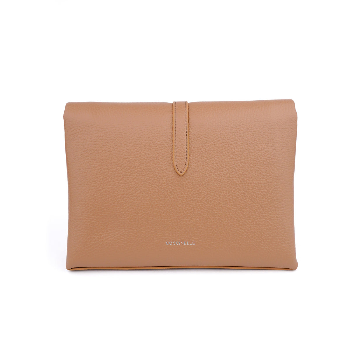 Geanta Coccinelle Dorian Small Bej – Crossbody cu Bareta Detasabila si Clutch