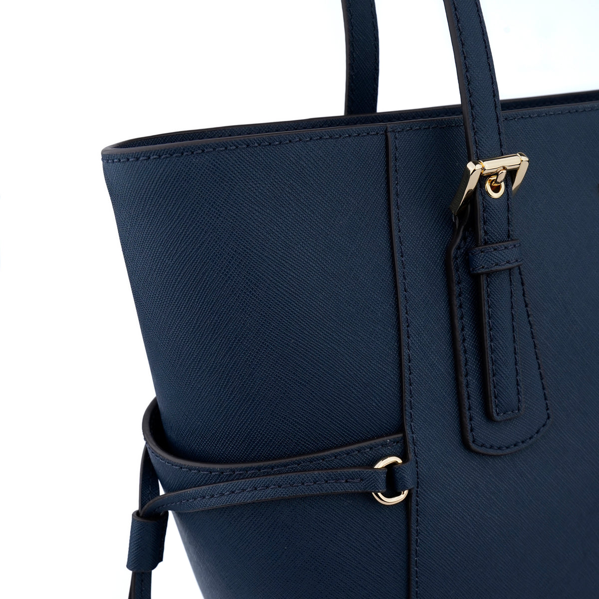 Geantă tote Michael Kors Voyager din piele naturală – Blue Navy
