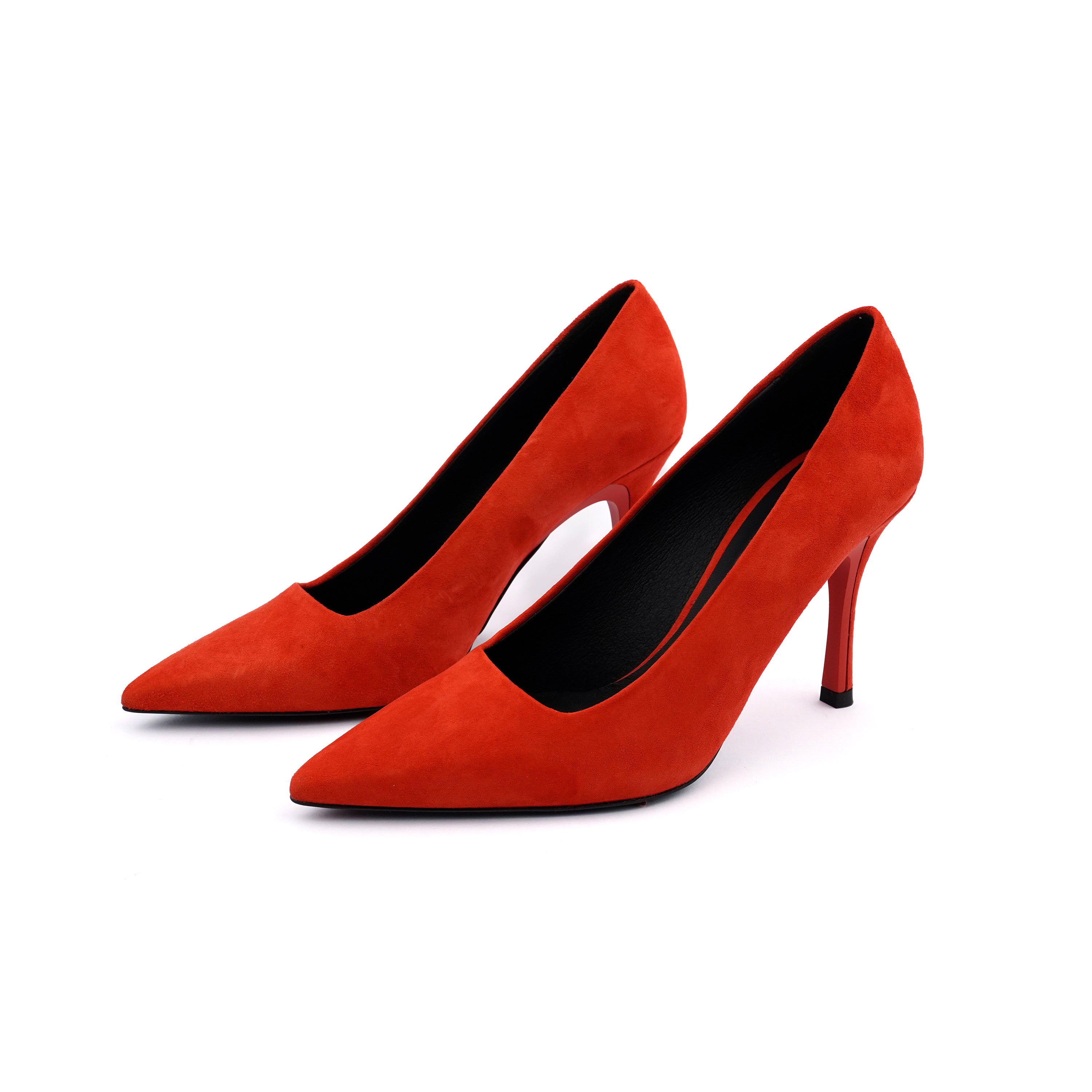 Pantofi cu toc  Furla Code Decollete din piele intoarsă