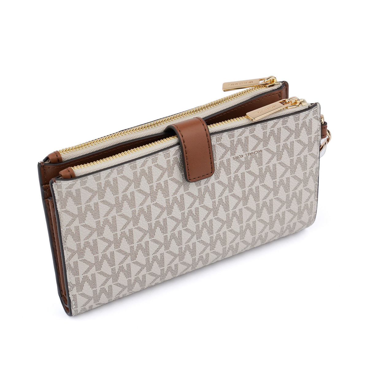 Portofel Michael Kors double-zip vanilla