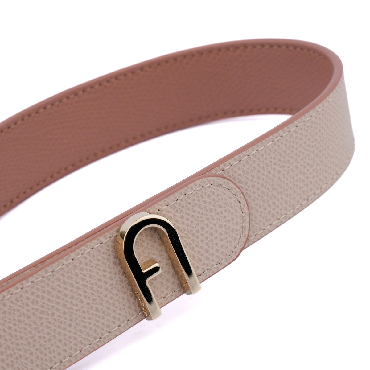 Curea Furla Flow reversibilă – Bej/Roz Pudrat
