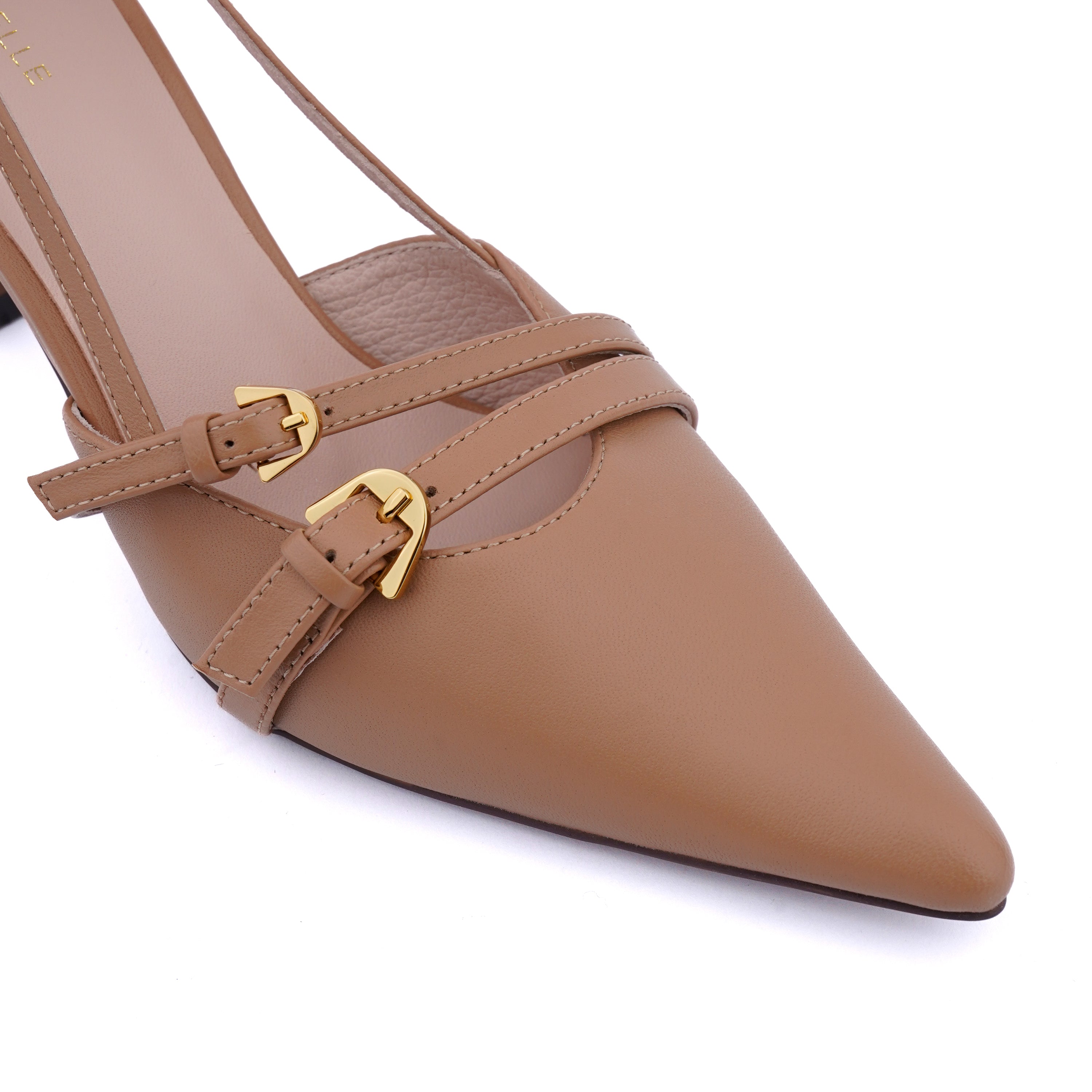 Pantofi Coccinelle Nude Slingback Pumps