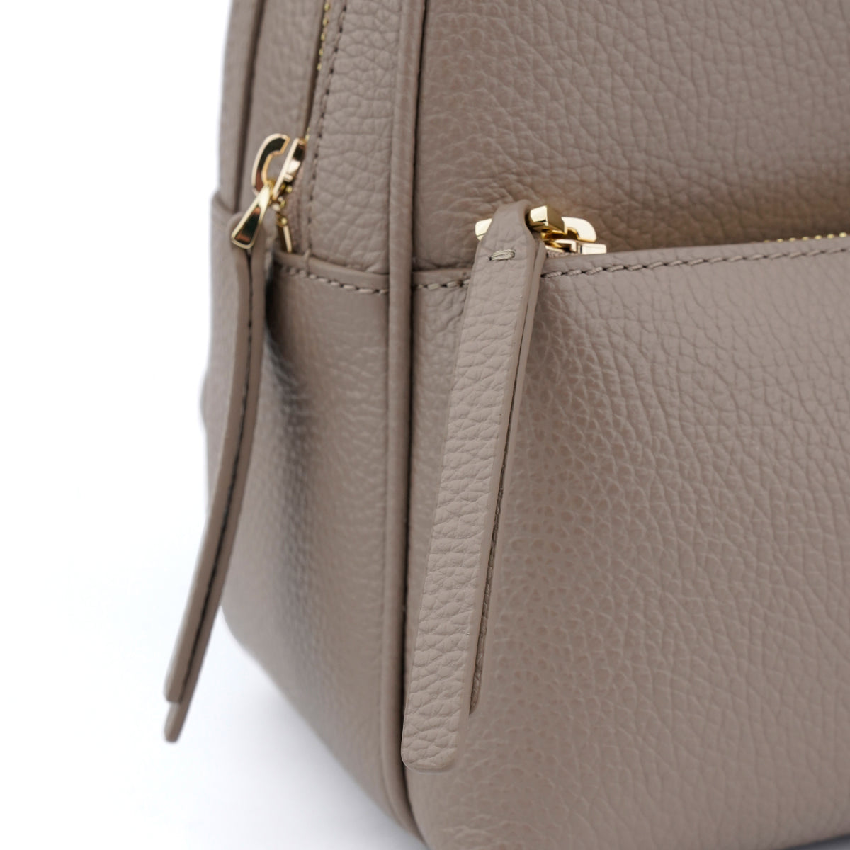 Rucsac Coccinelle Alexis small din piele naturala - Taupe