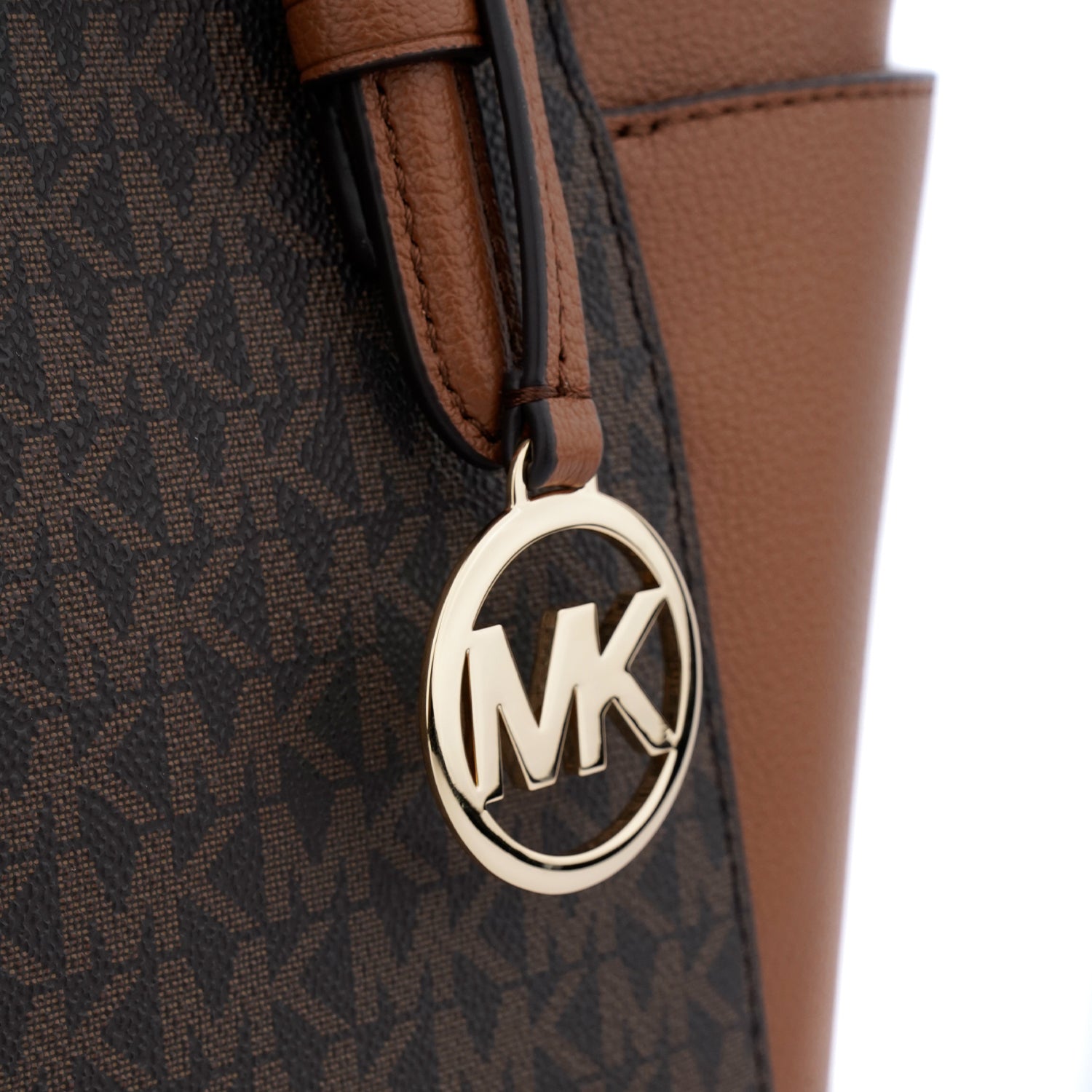 Geanta Michael Kors Charlotte logo brown