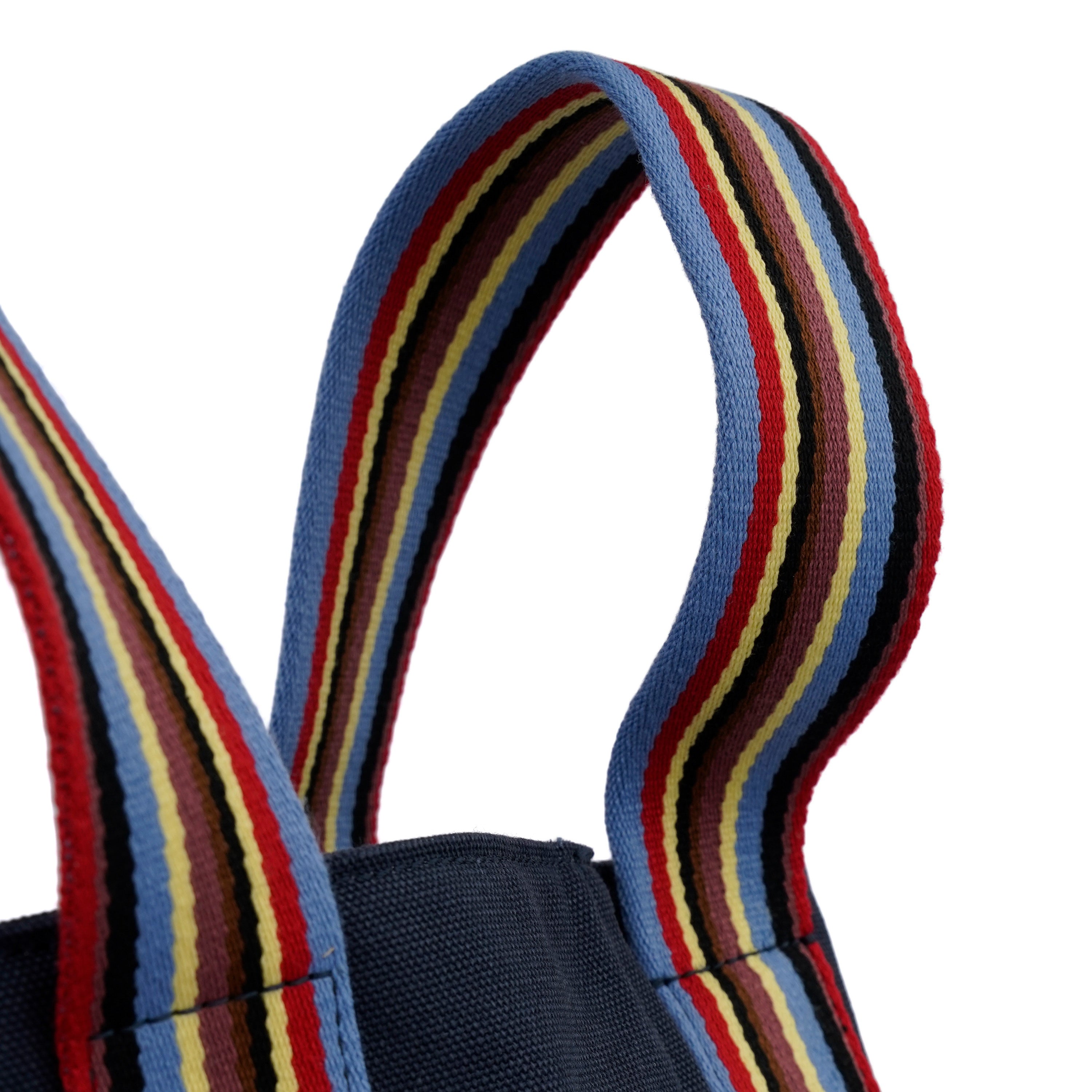 Geanta , Coccinelle shopper canvas Berry bleumarine
