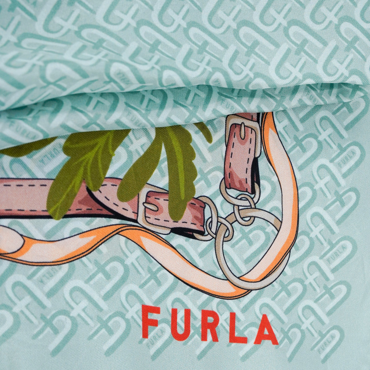 Eșarfă Furla din mătase naturală 90x90 cm – imprimeu multicolor