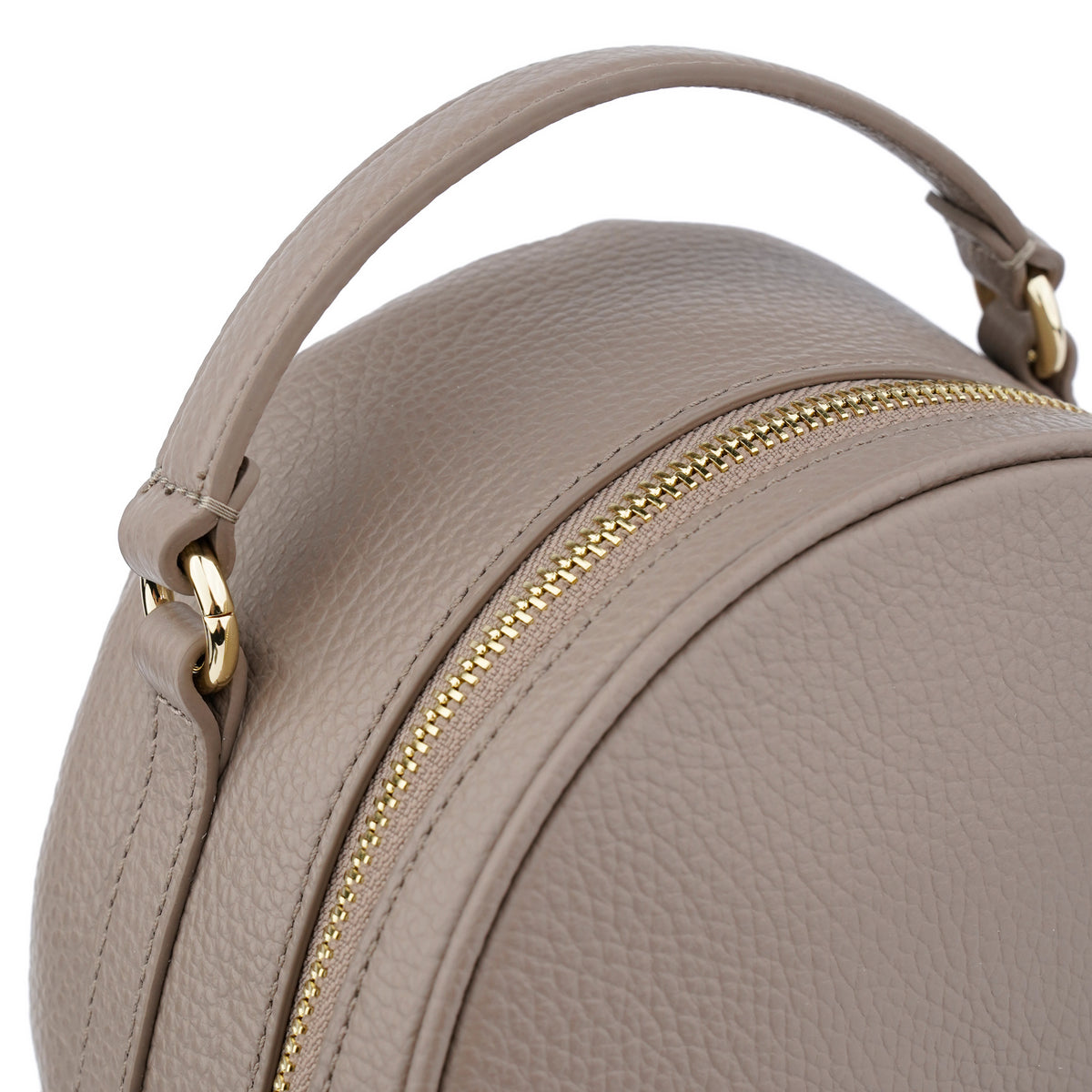 Rucsac Coccinelle Alexis small din piele naturala - Taupe