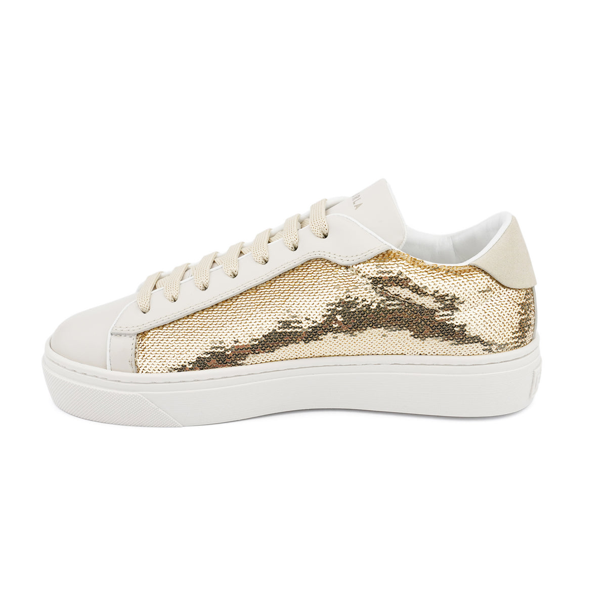 Sneakers Furla Enjoy Lace-Up din piele naturală – Marshmallow