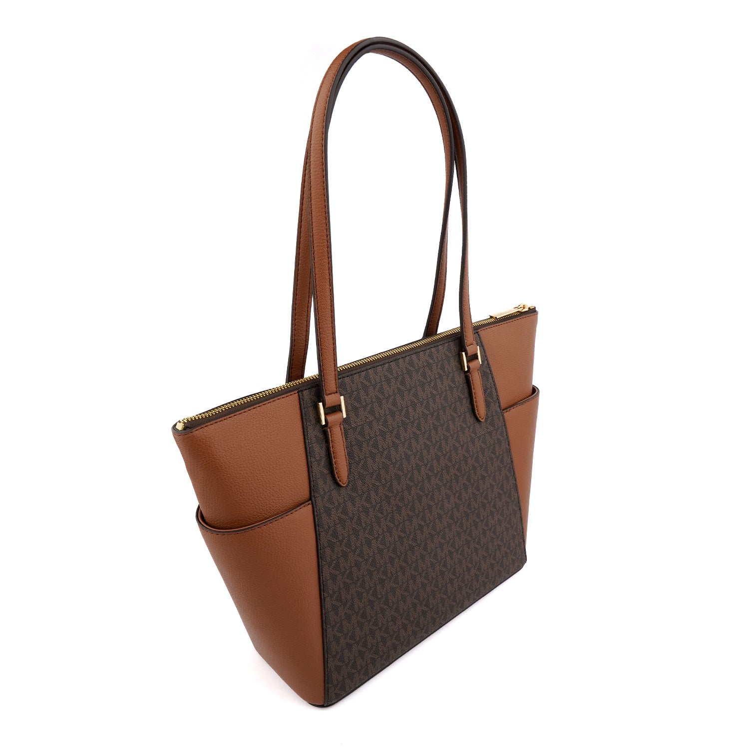 Geanta Michael Kors Charlotte logo brown