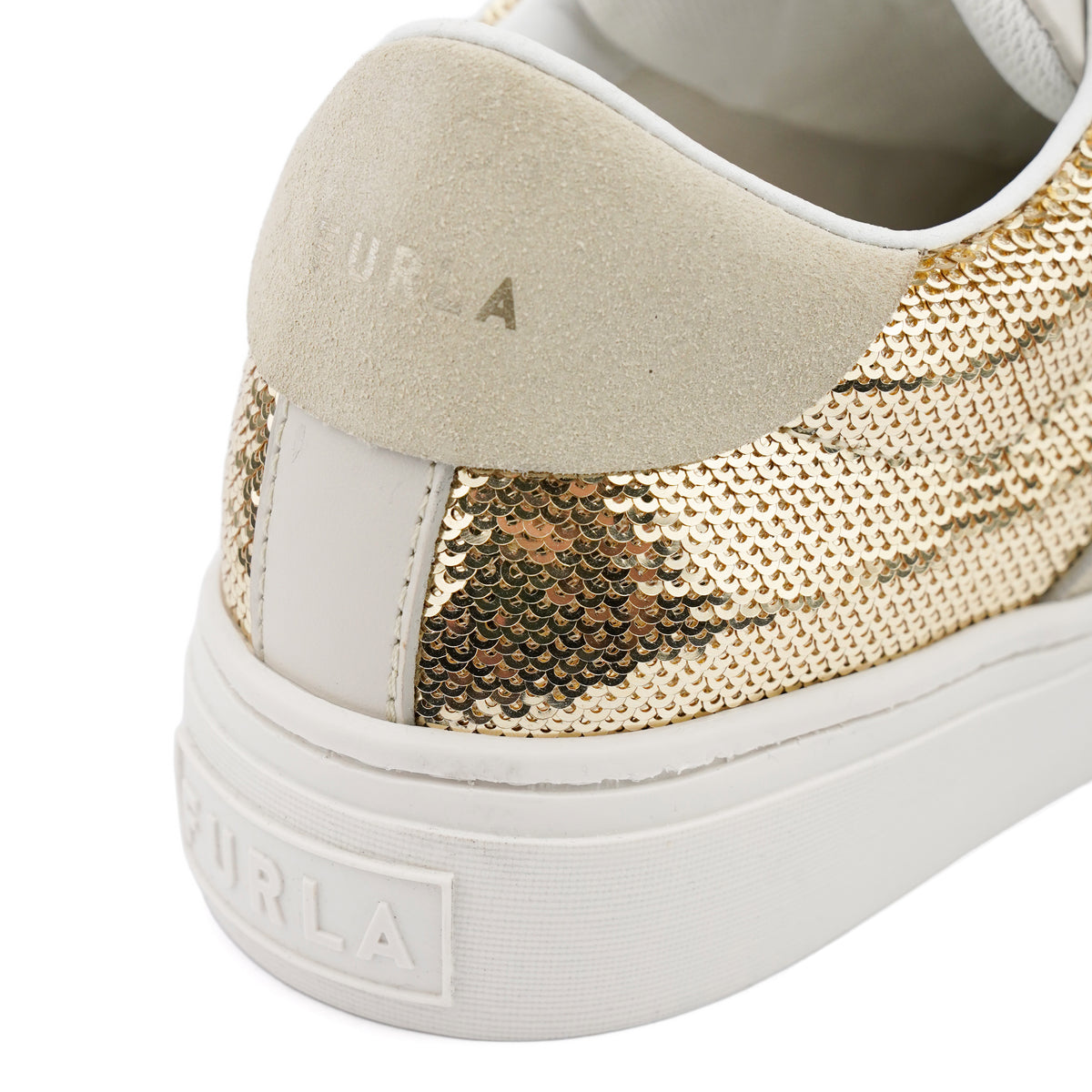 Sneakers Furla Enjoy Lace-Up din piele naturală – Marshmallow