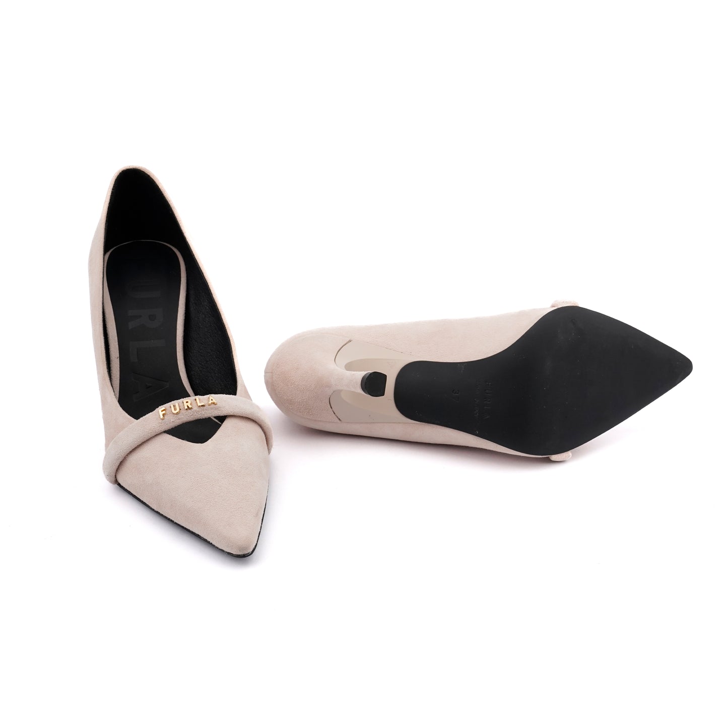 Pantofi cu toc Furla Core Decollete piele intoarsă