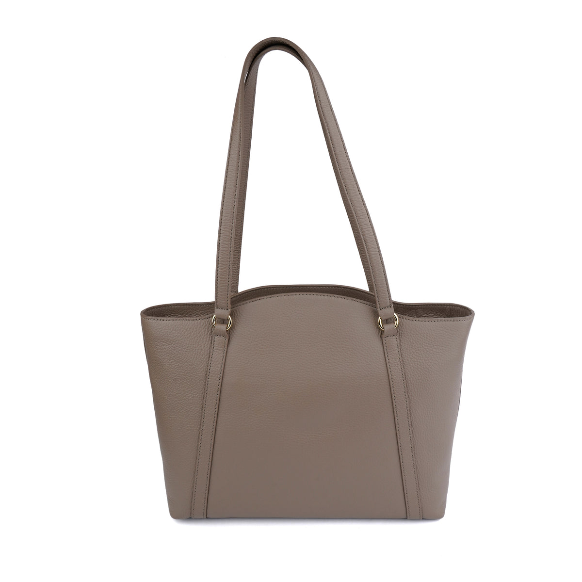 Geanta shopper din piele naturala Coccinelle Alexis taupe