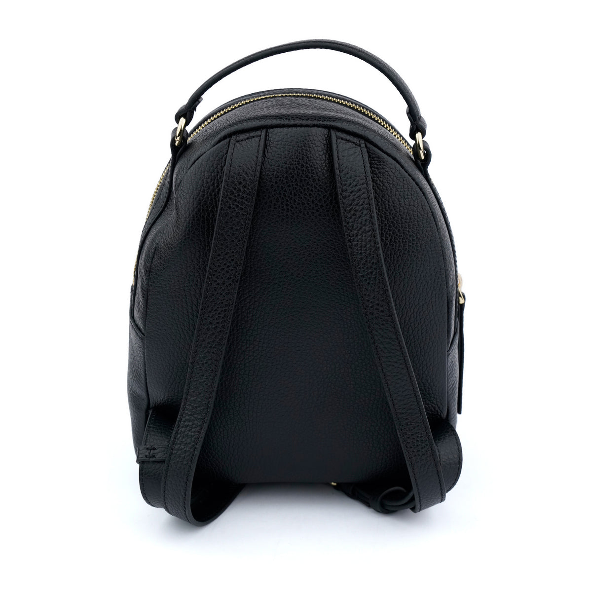 Rucsac  Coccinelle Alexis small din piele naturala - negru