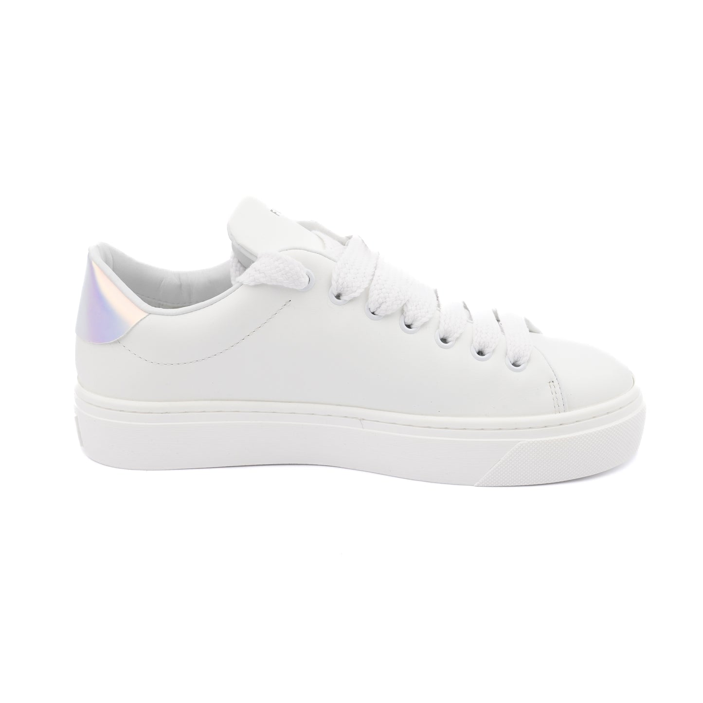 Adidasi din piele Furla Lace-up all white