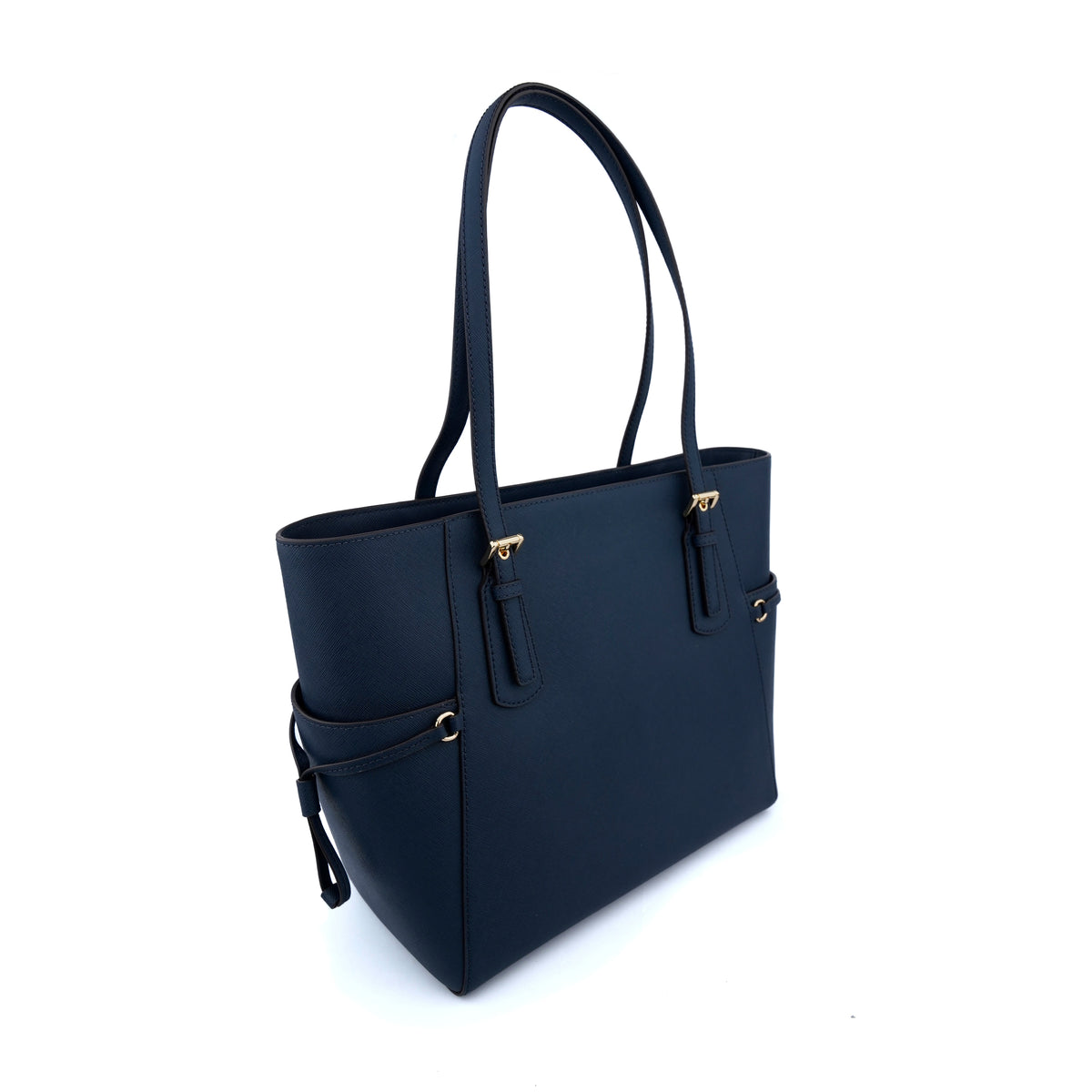 Geantă tote Michael Kors Voyager din piele naturală – Blue Navy